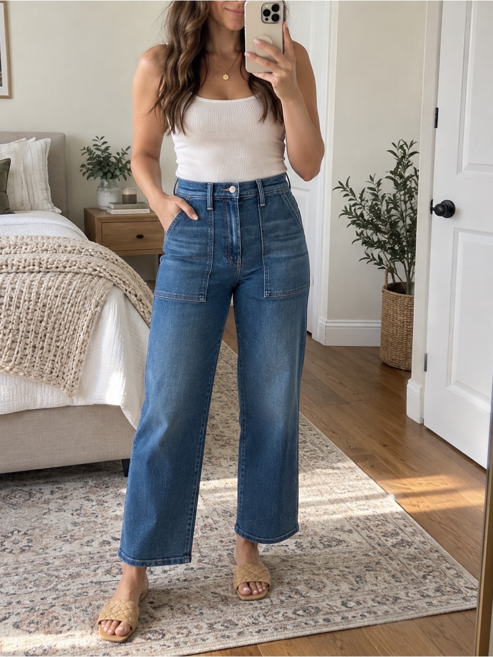 Mother The Stitch Up Maven High Rise Wide Leg Jeans Nip it in the Bud Size 27